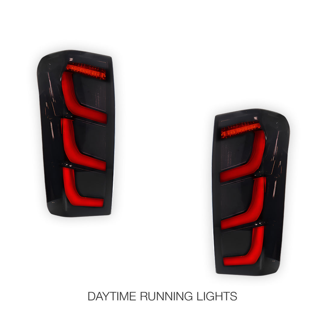 Isuzu D-MAX RT (2012 - 2019) Smoked Black Full LED V2 Tail Lights LH + RH