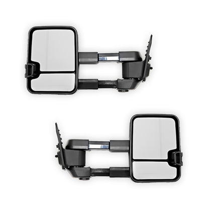 Isuzu MU-X (2013 - 2021) Black Electric LED Indicators Extendable Towing Side Mirrors LH + RH