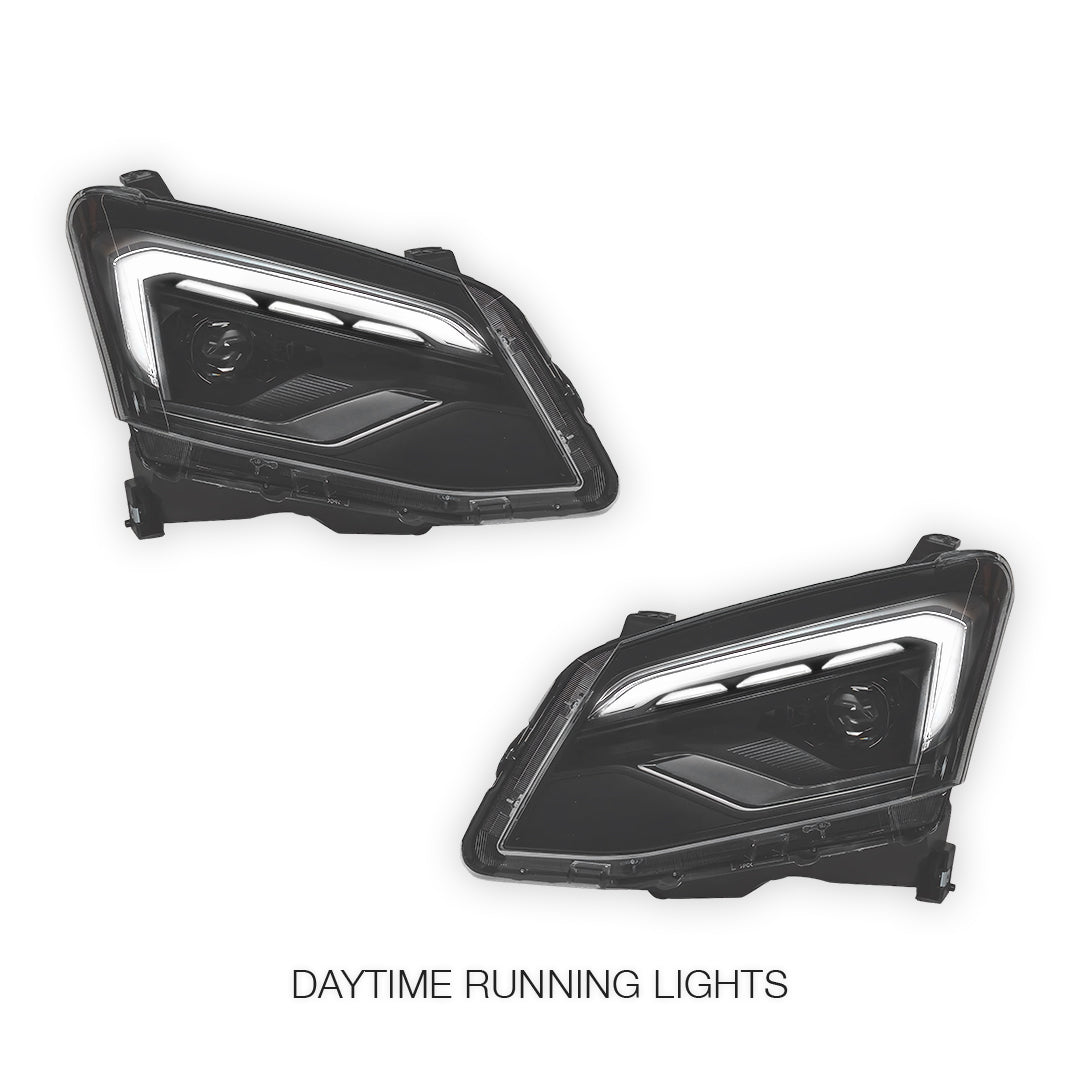 Isuzu D-MAX Ute (2012 - 2016) Black MY24 Update Style FULL LED Headlights LH + RH