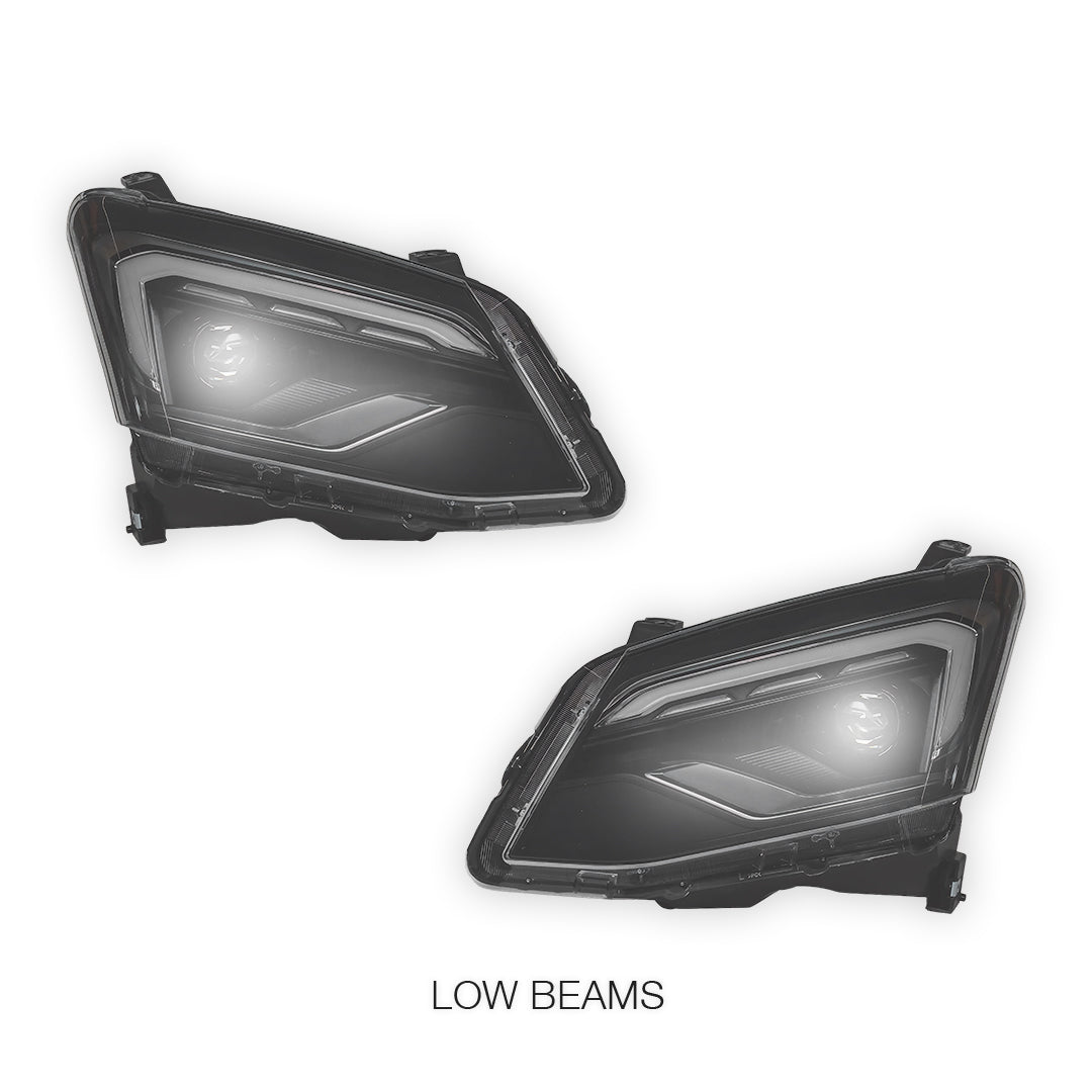 Isuzu D-MAX Ute (2012 - 2016) Black MY24 Update Style FULL LED Headlights LH + RH