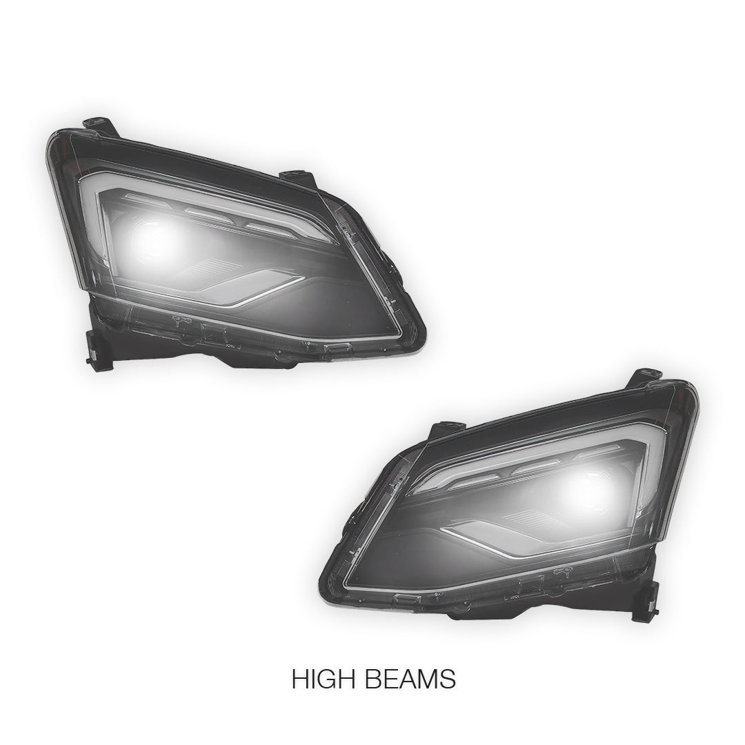 Isuzu D-MAX Ute (2012 - 2016) Black MY24 Update Style FULL LED Headlights LH + RH