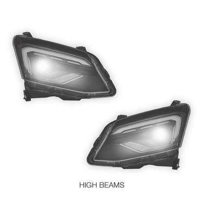 Isuzu D-MAX Ute (2012 - 2016) Black MY24 Update Style FULL LED Headlights LH + RH