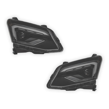Isuzu D-MAX Ute (2012 - 2016) Black MY24 Update Style FULL LED Headlights LH + RH