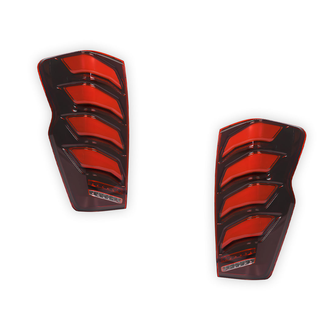 Isuzu D-Max RG (2020 - 2024) Sequential Smoked Full Red LED Tail Lights LH + RH