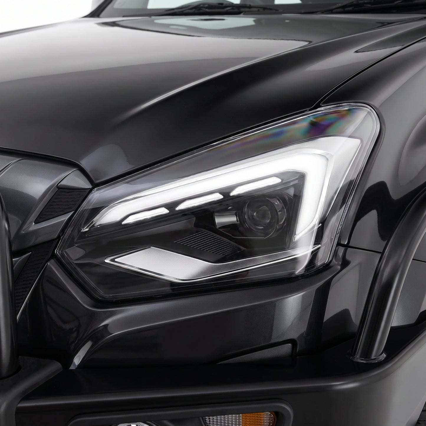 Isuzu D-MAX RT Ute (2017 - 2020) Black MY24 Update Style FULL LED Headlights LH + RH