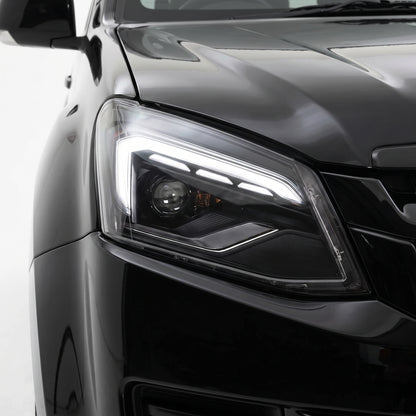 Isuzu D-MAX Ute (2012 - 2016) Black MY24 Update Style FULL LED Headlights LH + RH