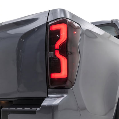 Isuzu D-Max RG (2019 - 2024) Sequential Smoked T9-Style LED Tail Lights LH + RH installed close-up