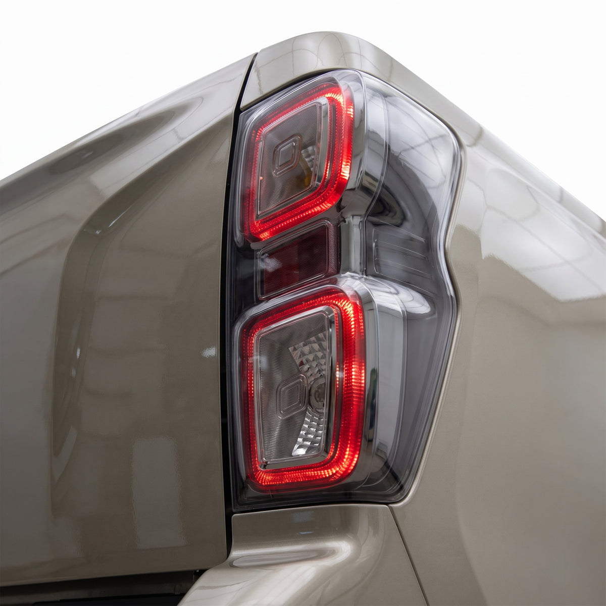 Isuzu D-Max (2019 - 2023) Smoked Tail Lights LH + RH installed close-up