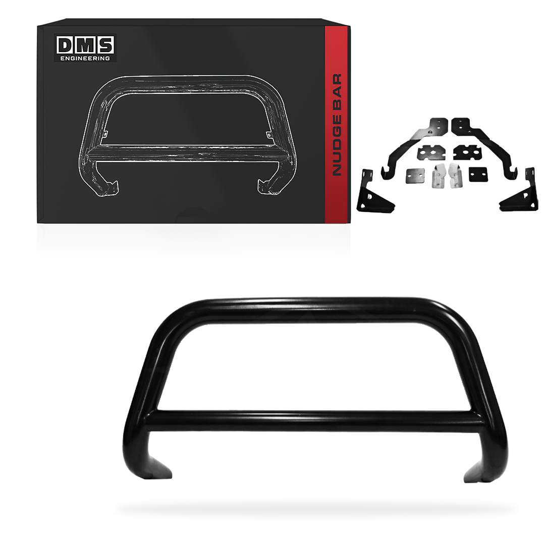 Toyota Fortuner AN150 / AN160 (2016 - 2020) Black Stainless Steel Nudge Bar
