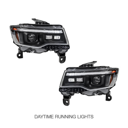 Jeep Grand Cherokee WK (2014 - 2021) (Replace Stock HID/Xenon model) LED DRL Projector With Sequential Indicators Headlights LH + RH