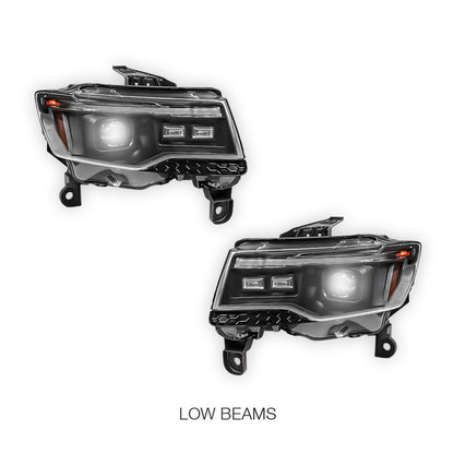 Jeep Grand Cherokee WK (2014 - 2021) (Replace Stock HID/Xenon model) LED DRL Projector With Sequential Indicators Headlights LH + RH