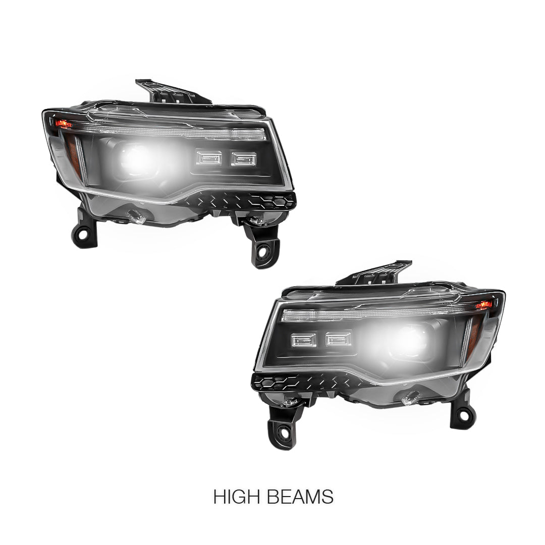 Jeep Grand Cherokee WK (2014 - 2021) (Replace Stock HID/Xenon model) LED DRL Projector With Sequential Indicators Headlights LH + RH