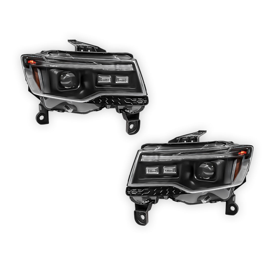 Jeep Grand Cherokee WK (2014 - 2021) (Replace Stock HID/Xenon model) LED DRL Projector With Sequential Indicators Headlights LH + RH