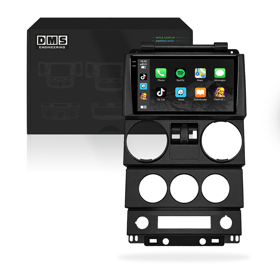 Jeep Wrangler JK 2-Door (2008 - 2010) 9" Wireless Android 16 Head Unit for Apple CarPlay / Android Auto
