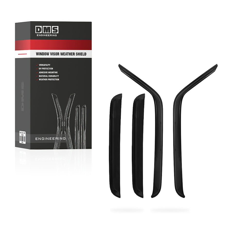 Jeep Wrangler JK 4-Door (2007 - 2018) Front and Rear Window Visor Weather Shields