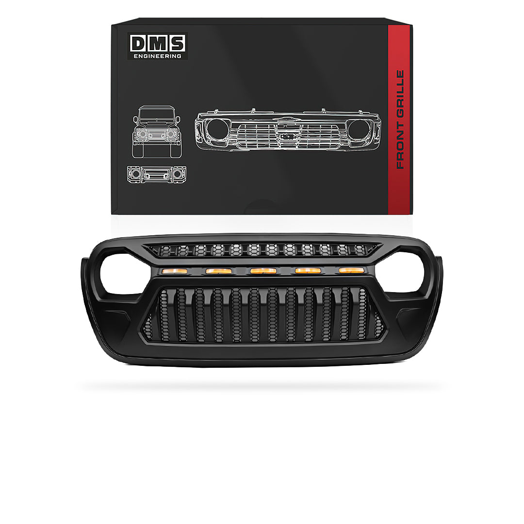 Jeep Wrangler JL (2018 - 2026) Matte Black Front Grille