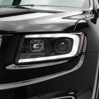 Jeep Grand Cherokee WK2 (2011- 2013) LED DRL Projector Headlights + Sequential Indicators LH + RH