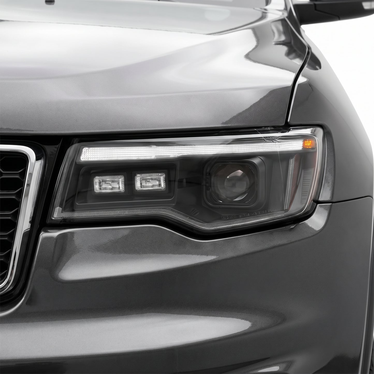 Jeep Grand Cherokee WK2 (2014- 2021) LED DRL Projector Headlights + Sequential Indicators LH + RH