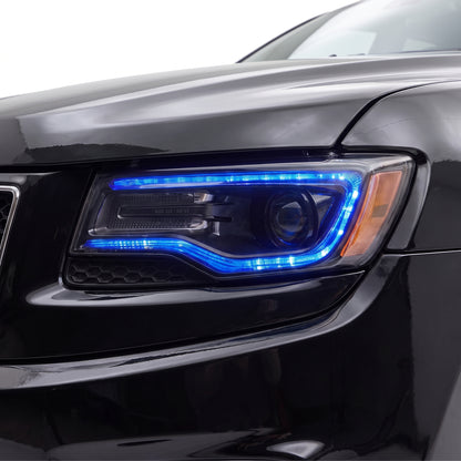 Jeep Grand Cherokee (2014 - 2022) Sequential Headlights LH + RH installed close-up