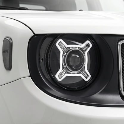 Jeep Renegade BU (2015 - 2018) LED X Shape DRL Dual beam Projector Headlights LH + RH