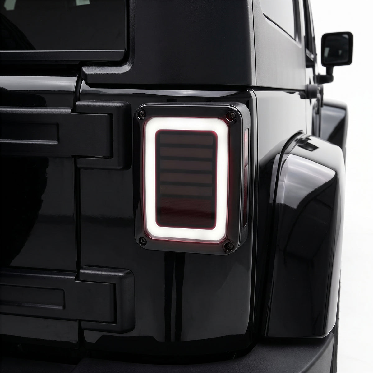 Jeep Wrangler JK (2007 - 2018) Black Smoked Tail Lights LH + RH installed