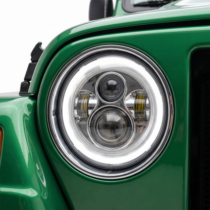 Jeep Wrangler TJ (1997 - 2006) 7" Round LED Headlights LH + RH