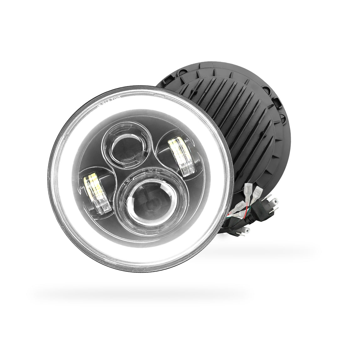 Jeep Wrangler JK 2-Door (2007 - 2018) 7" Round LED Headlights LH + RH