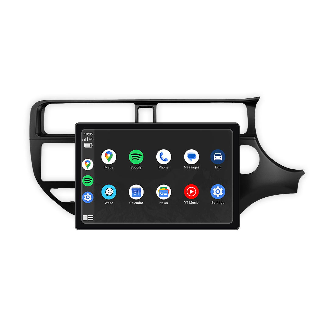 Kia Rio UB (2012 - 2014) 9" 13.3" Wireless Android 16 Head Unit for Apple CarPlay / Android Auto Vertical Hazard Light Button