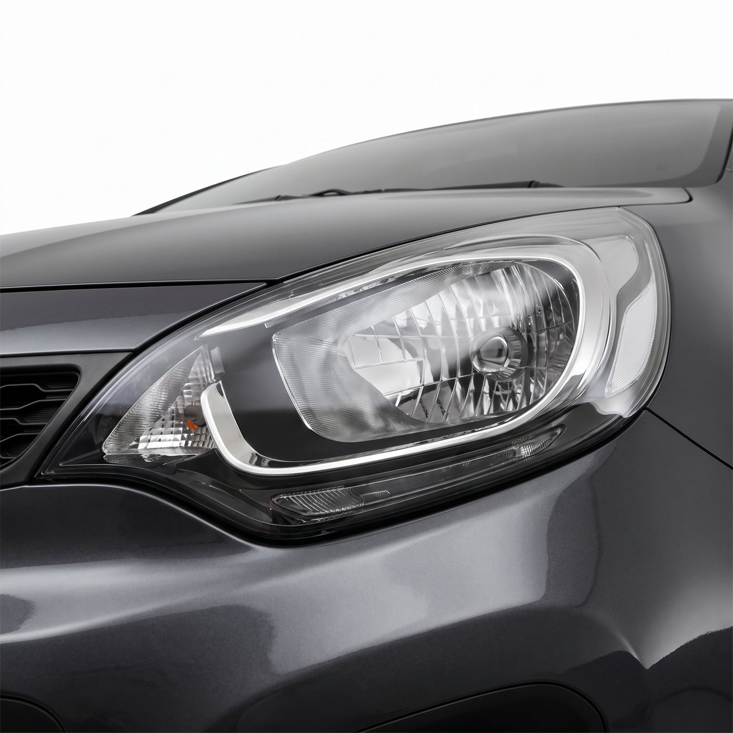 Kia Rio UB (2012 - 2017) Black Halogen OEM Style Headlights LH + RH