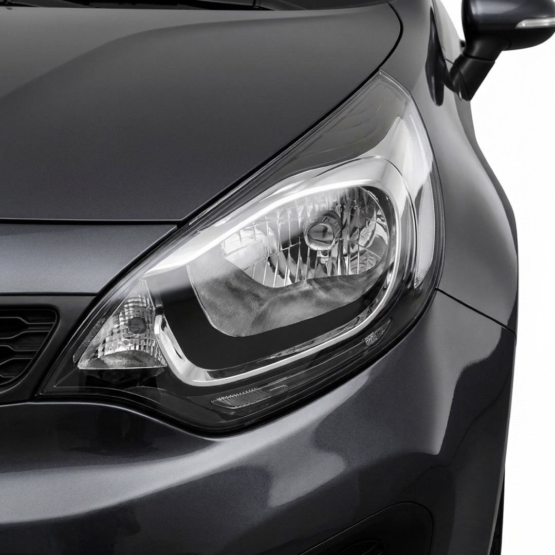 Kia Rio UB (2012 - 2017) Black Halogen OEM Style Headlights LH + RH