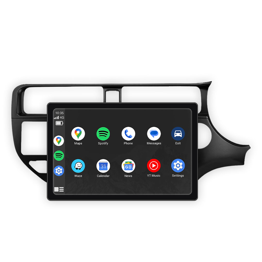 Kia Rio UB (2012 - 2014) 9" 13.3" Wireless Android 16 Head Unit for Apple CarPlay / Android Auto Horizontal Hazard Light Button