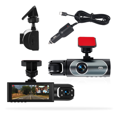 Universal 3.16" Screen Three-Channel Driving Recorder Dashboard Camera