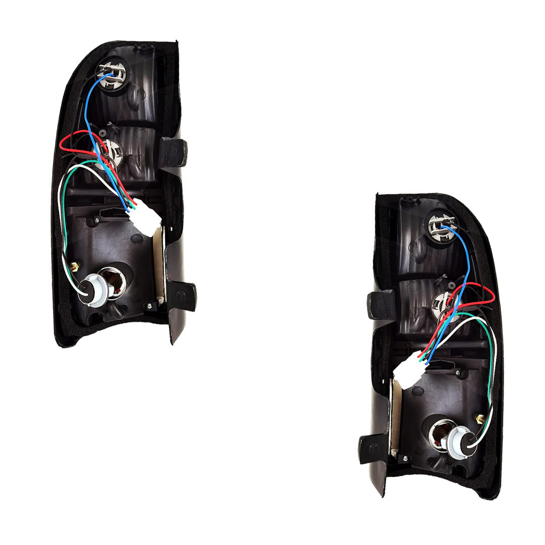 Toyota Prado 90 Series (1999 - 2002) Clear and Red LED Tail Lights LH + RH