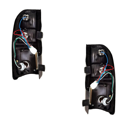 Toyota Prado 90 Series (1999 - 2002) Clear and Red LED Tail Lights LH + RH