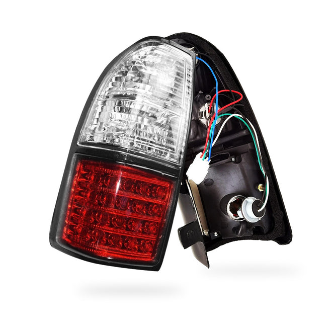 Toyota Prado 90 Series (1999 - 2002) Clear and Red LED Tail Lights LH + RH