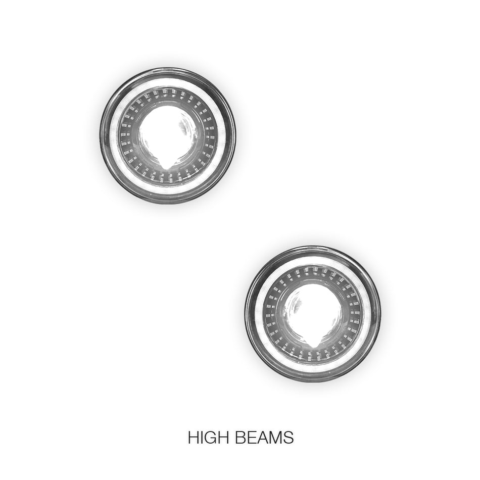 Land Rover 110 (1983 - 1991) 7" Round LED Headlights LH + RH