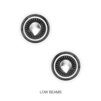 Land Rover Defender 90 L316 (1995 / 1997) 7" Round LED Headlights LH + RH