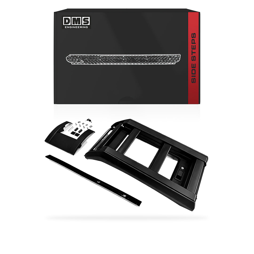 Land Rover Defender L663 (2020 - 2026) Matt Black Deployable Side-Mounted Ladder Telescopic Folding Step