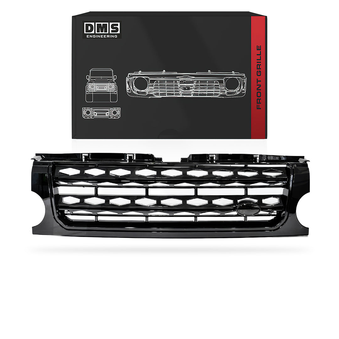 Land Rover Discovery III L319 (2005 - 2009) Gloss Black Discovery 3 Style Front Bumper Bar Grille