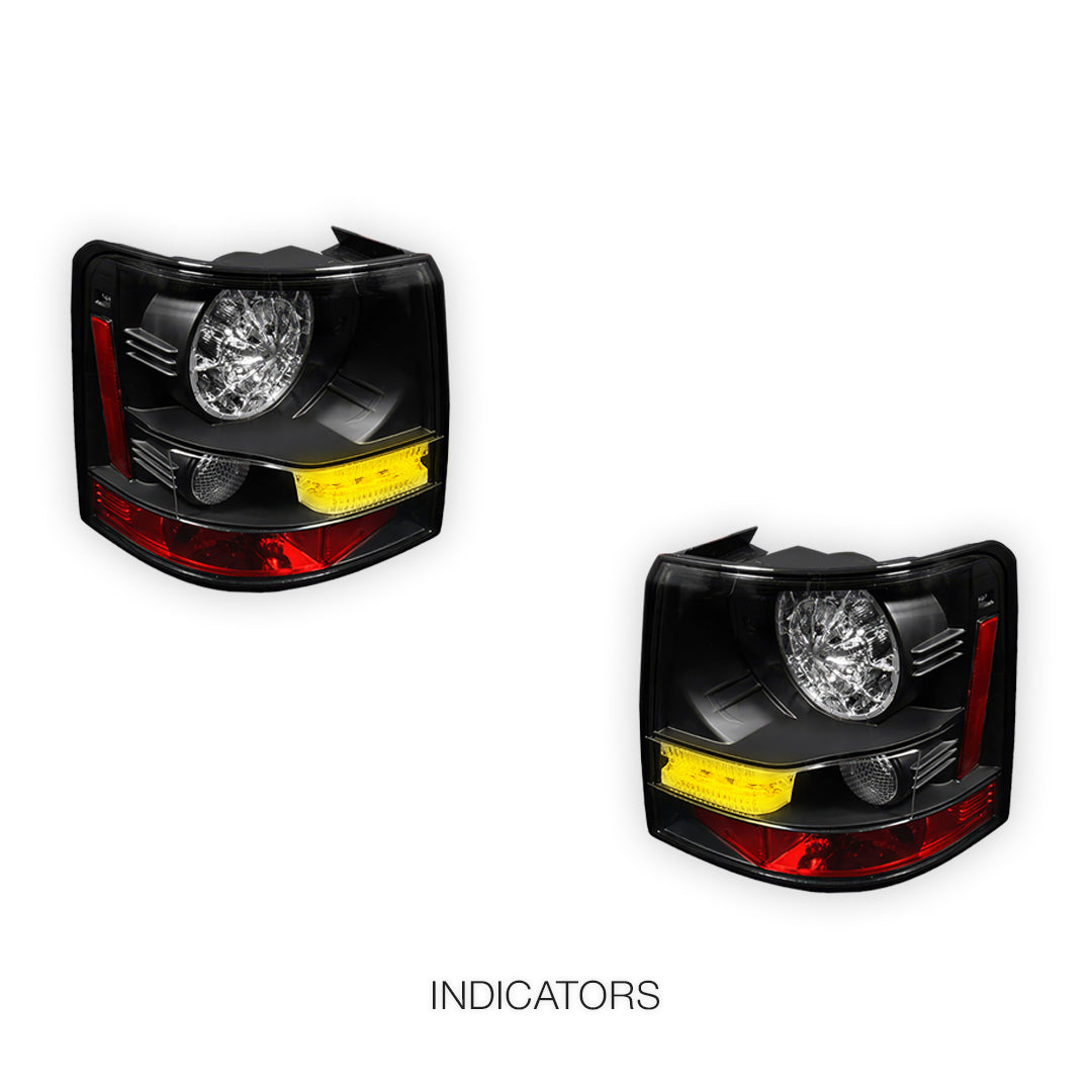 Land Rover Range Rover Sport L320 (2005 - 2009) Black LED Tail Lights LH + RH