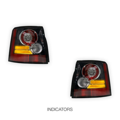 Land Rover Range Rover Sport L320 (2005 - 2009) Black LED Tail Lights LH + RH