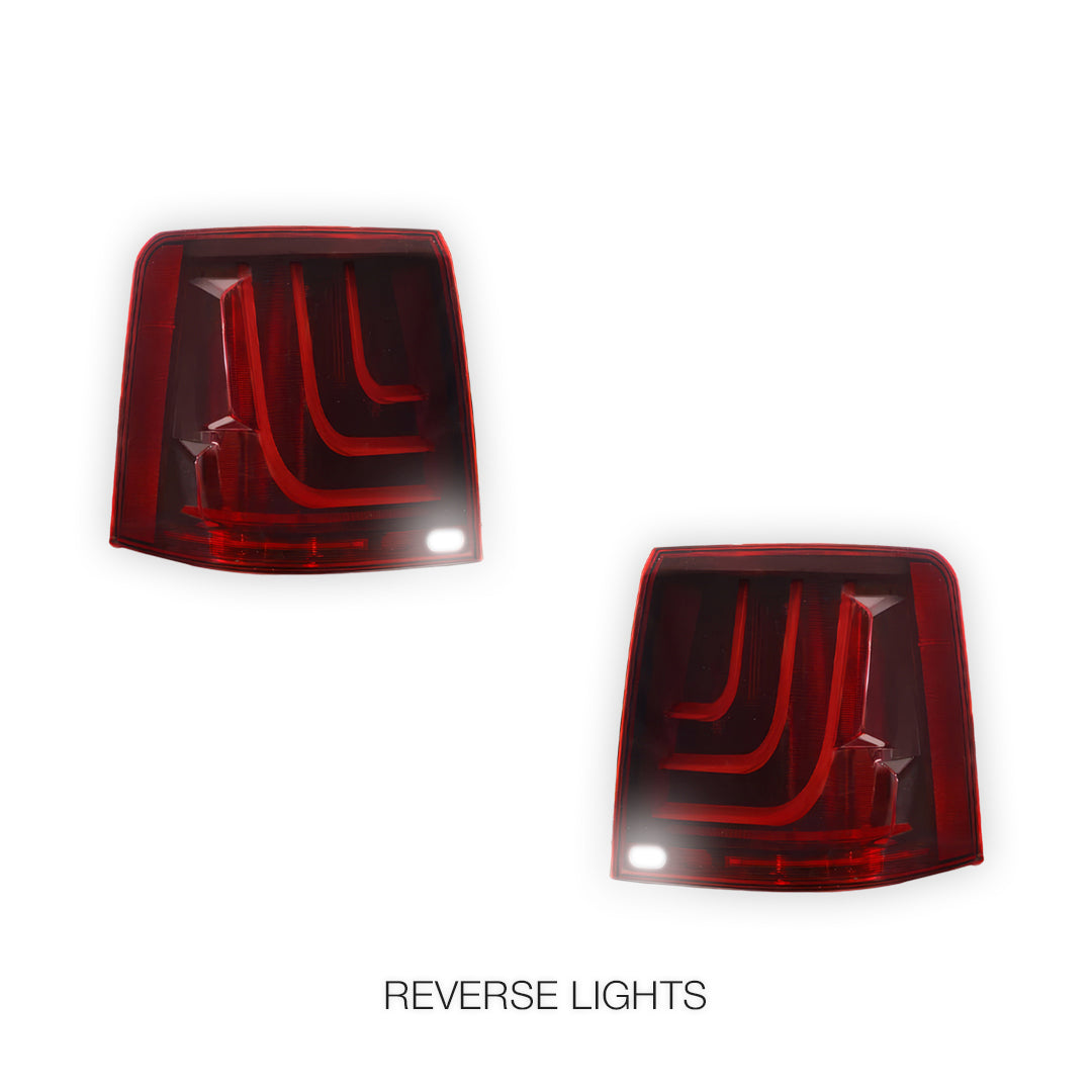 Land Rover Range Rover Sport L320 (2010 - 2013) Sequential Smoked Red 3D Stripe Full LED Tail Lights LH + RH