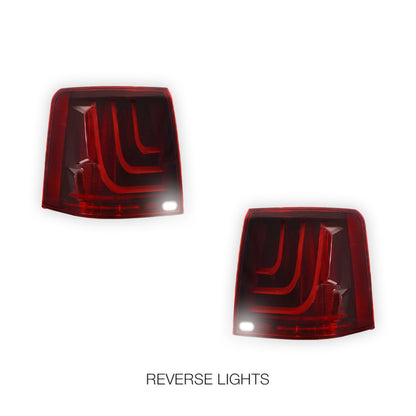 Land Rover Range Rover Sport L320 (2010 - 2013) Sequential Smoked Red 3D Stripe Full LED Tail Lights LH + RH