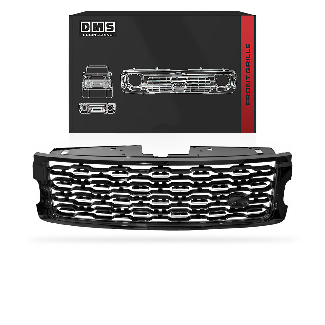 Land Rover Range Rover Vouge L405 (2018 - 2021) Gloss Black SVA Style Front Bumper Bar Grille