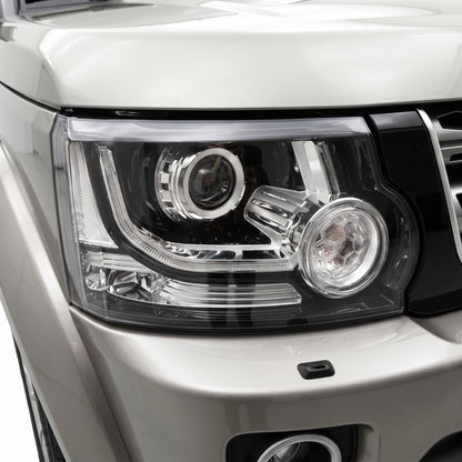Land Rover Discovery IV L319 (2014 - 2016) Full LED DRL Headlights LH + RH installed close-up