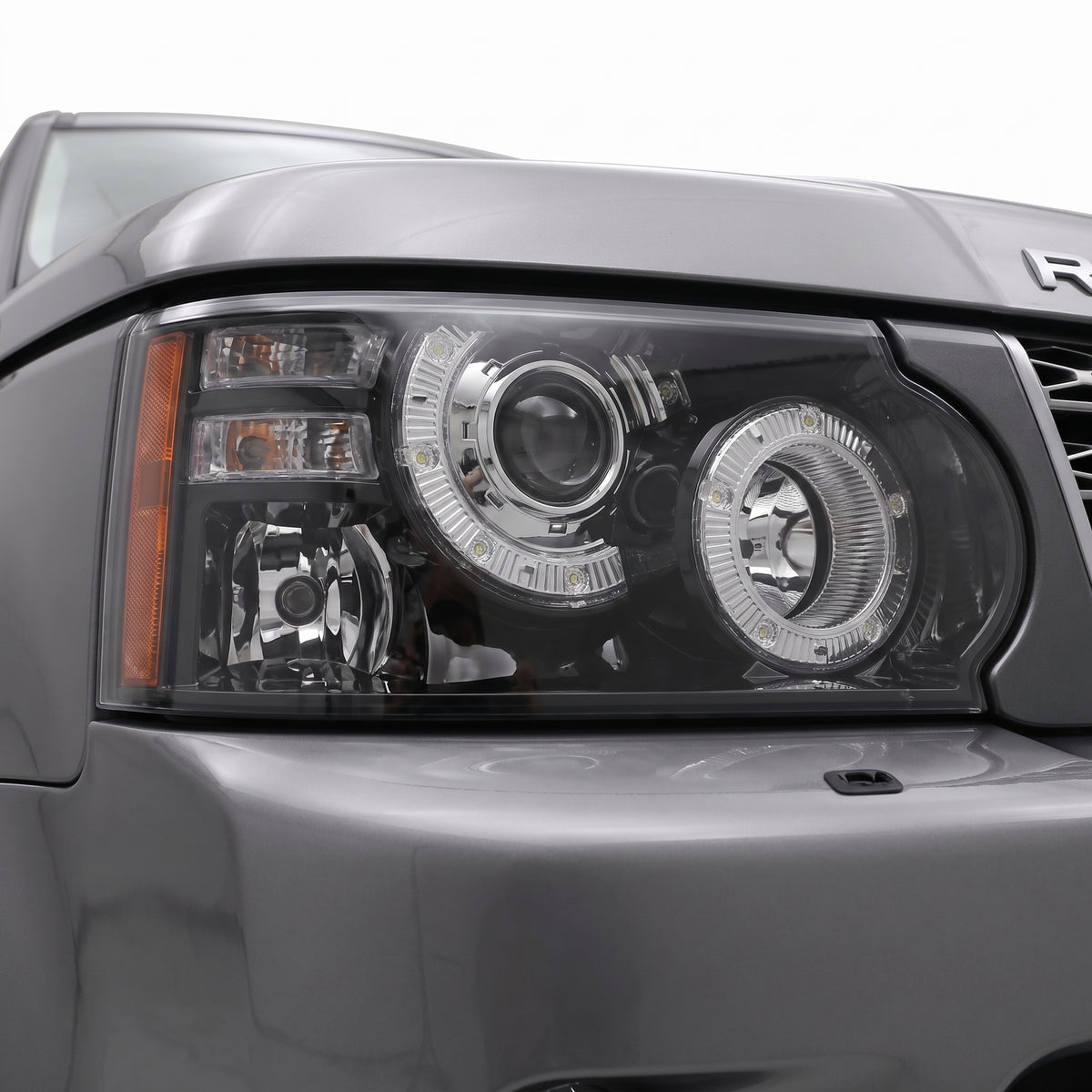 Land Rover Range Rover Sport L320 (2010 - 2013) DRL head lights with Xenon / HID LH + RH installed close-up