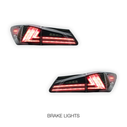 Lexus IS-F USE20 (2008 - 2015) Sequential Smoked Full LED Tail Lights LH + RH