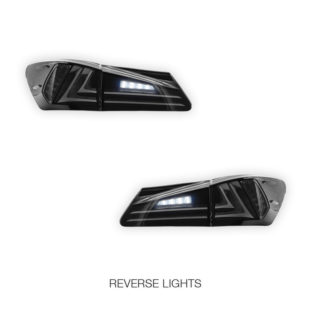 Lexus IS-F USE20 (2008 - 2015) Sequential Smoked Full LED Tail Lights LH + RH