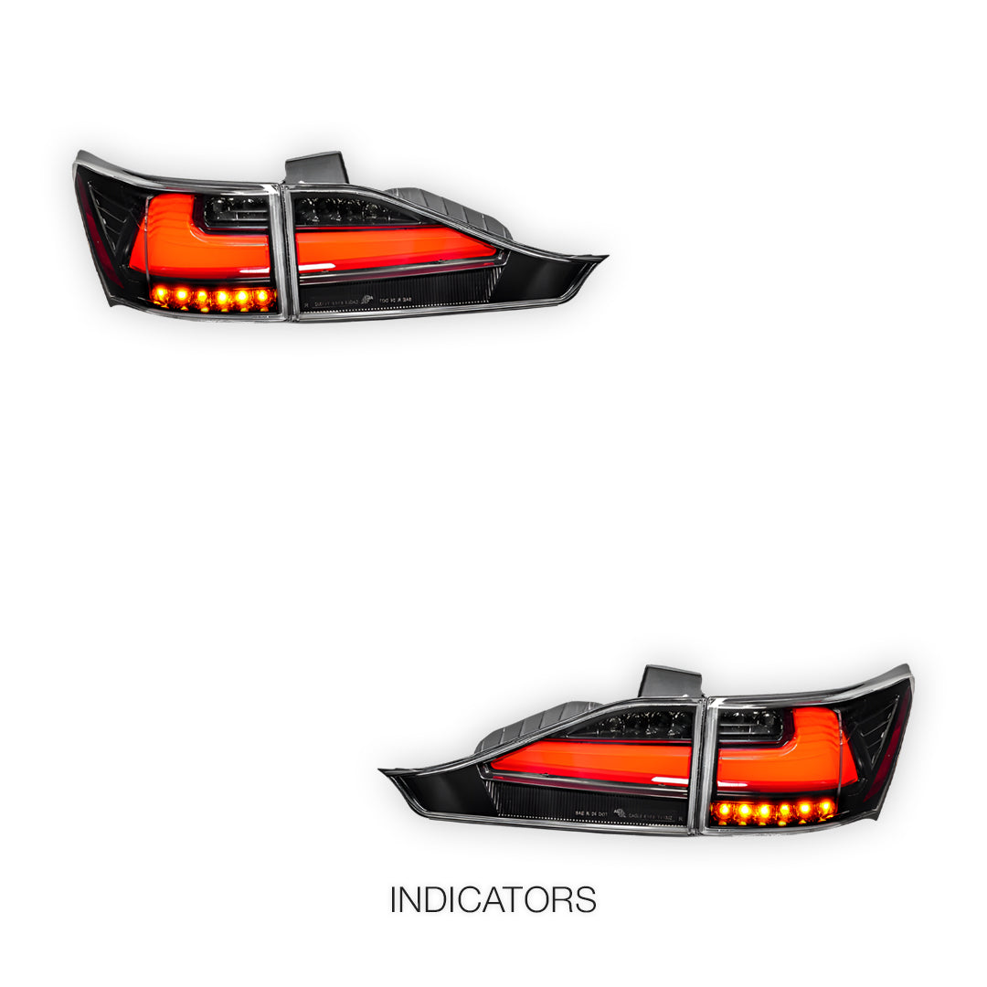 Lexus CT / 200H A10 (2011 - 2018) Sequential JDM Black 3D Red LED Stripe Bar Tail Lights LH + RH