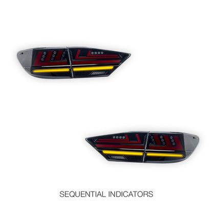 Lexus ES AVV60R / GSV60R (2013 - 2018) Clear DRL Sequential Tail Lights LH + RH